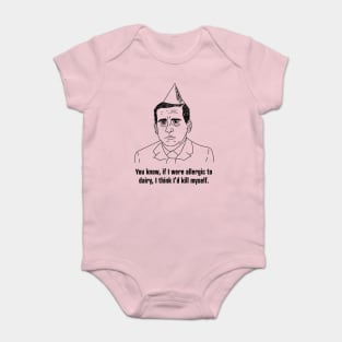 Allergic to Dairy • Michael Scott • The Office Baby Bodysuit